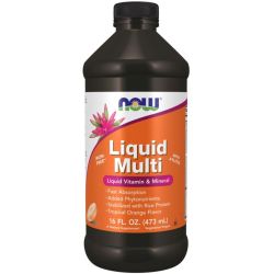 NOW Foods Liquid Multi Tropical Orange (Iron Free) 473ml