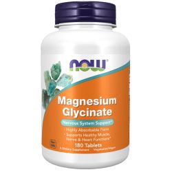 NOW Foods Magnesium Glycinate Tablets 180