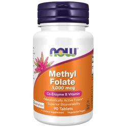 NOW Foods Methyl Folate 1000mcg Tablets 90
