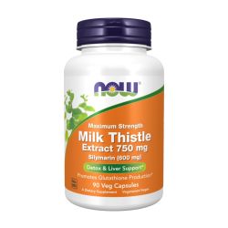 NOW Foods Milk Thistle Extract 750mg Maximum Strength Capsules 90