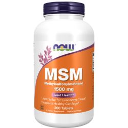 NOW Foods MSM Methylsulphonylmethane 1500mg Tablets 200