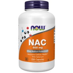 NOW Foods NAC with Selenium & Molybdenum 600mg Capsules 250