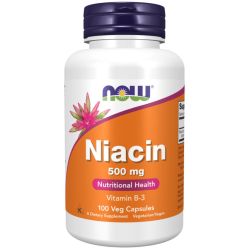 NOW Foods Niacin 500mg Capsules 100