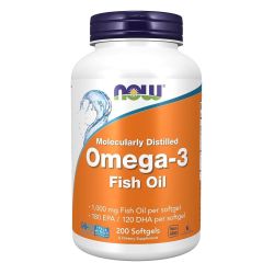 NOW Foods Omega-3 Molecularly Distilled Softgels 200