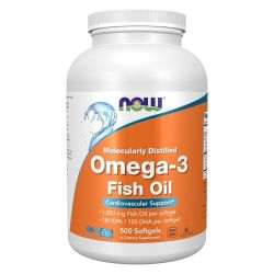 NOW Foods Omega-3 Molecularly Distilled Softgels 500