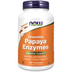 NOW Foods Papaya Enzyme Chewable Lozenges 360