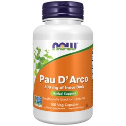 NOW Foods Pau D'Arco 500mg Capsules 100