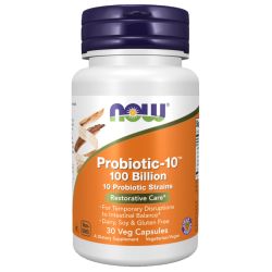 NOW Foods Probiotic-10 100 Billion Capsules 30