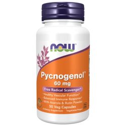 NOW Foods Pycnogenol with Acerola & Rutin Powder 60mg Capsules 50
