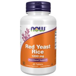 NOW Foods Red Yeast Rice Concentrated 10:1 Extract 1200mg Tablets 60
