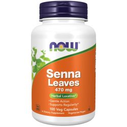 NOW Foods Senna Leaves 470mg Capsules 100
