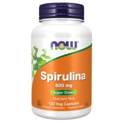 NOW Foods Spirulina Natural 500mg Capsules 120