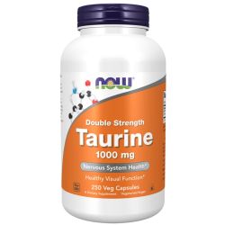 NOW Foods Taurine 1000mg Double Strength Capsules 250