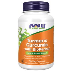 NOW Foods Turmeric Curcumin with BioPerine Capsules 90