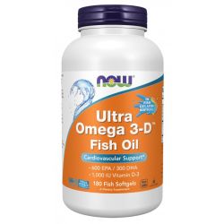NOW Foods Ultra Omega 3-D with Vitamin D-3 Softgels 180