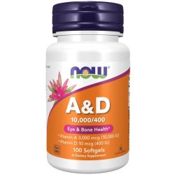 NOW Foods Vitamin A & D 10000/400iu Softgels 100