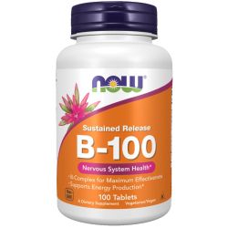 NOW Foods Vitamin B-100 Sustained Release Tablets 100