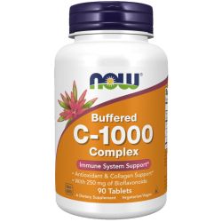 NOW Foods Vitamin C-1000 Complex Buffered with 250mg Bioflavonoids Tablets 90