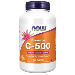 NOW Foods Vitamin C-500 Chewable Orange Tablets 100