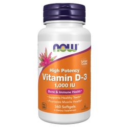 NOW Foods Vitamin D-3 1000iu Softgels 360