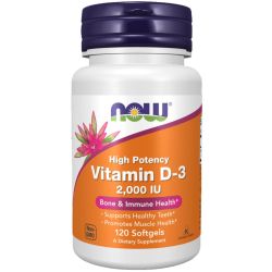 NOW Foods Vitamin D-3 2000iu Softgels 120
