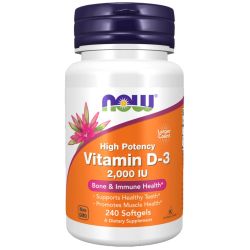 NOW Foods Vitamin D-3 2000iu Softgels 240