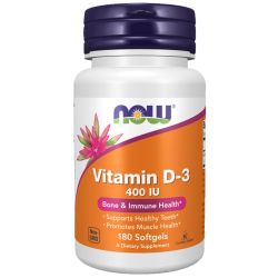 NOW Foods Vitamin D-3 400iu Softgels 180