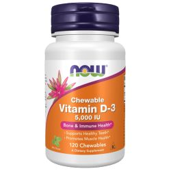NOW Foods Vitamin D-3 5000iu Chewables 120