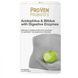 Proven Probiotics Acidophilus & Bifidus with Digestive Enzymes Capsules 30