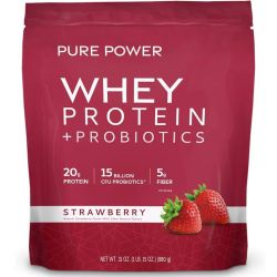 Pure Power Whey Protein Probiotics Strawberry 880g
