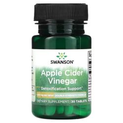 Swanson Apple Cider Vinegar 200mg Double-Strength Tablets 30