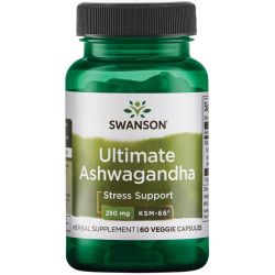 Swanson Ashwagandha Ultimate KSM-66 250mg Capsules 60