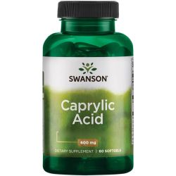Swanson Caprylic Acid 600mg Softgels 60