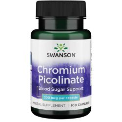 Swanson Chromium Picolinate 200mcg Capsules 100
