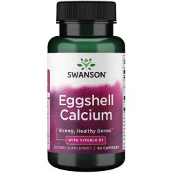 Swanson Eggshell Calcium with Vitamin D3 Capsules 60