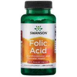Swanson Folic Acid 800mcg Capsules 250