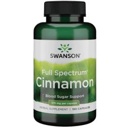 Swanson Full Spectrum Cinnamon 375mg Capsules 180
