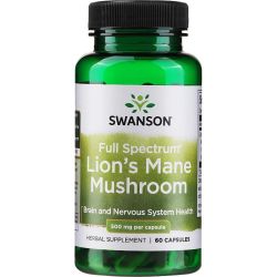 Swanson Full Spectrum Lion's Mane Mushroom 500mg Capsules 60