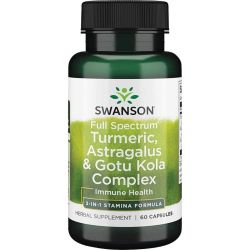 Swanson Full Spectrum Turmeric Astragalus & Gotu Kola Complex Capsules 60