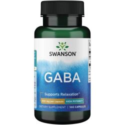 Swanson GABA 500mg Capsules 100