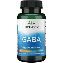 Swanson GABA 750mg Maximum Strength Capsules 60