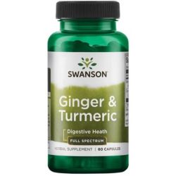 Swanson Ginger & Turmeric Capsules 60