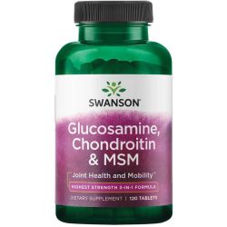 Swanson Glucosamine Chondroitin & MSM 750mg Tablets 120