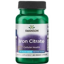 Swanson Iron Citrate 25mg Capsules 60