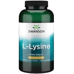 Swanson Lysine 500mg Free-Form Capsules 300