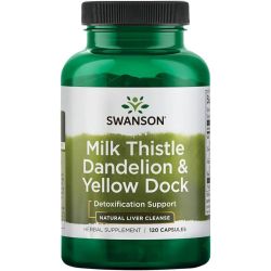 Swanson Milk Thistle Dandelion & Yellow Dock Capsules 120