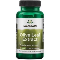 Swanson Olive Leaf Extract 750mg Super Strength Capsules 60