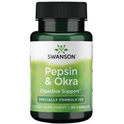 Swanson Pepsin & Okra Capsules 90