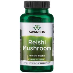 Swanson Reishi Mushroom 600mg Capsules 60