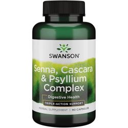 Swanson Senna Cascara & Psyllium Complex Capsules 90